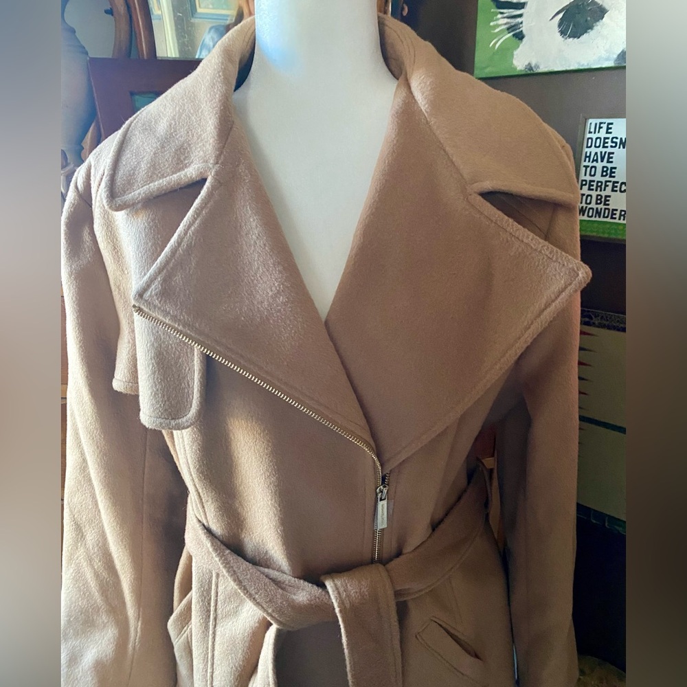 Michael Kors Camel Wrap Coat - Picture 4 of 6